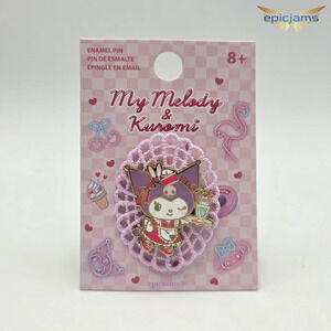 Sanrio Hello Kitty and Friends Kuromi Diner Lace Enamel Pin New